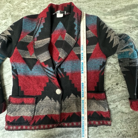 Rhonda Stark southwest aztec wool-blend blazer size small (B1) - Picture 7 of 9